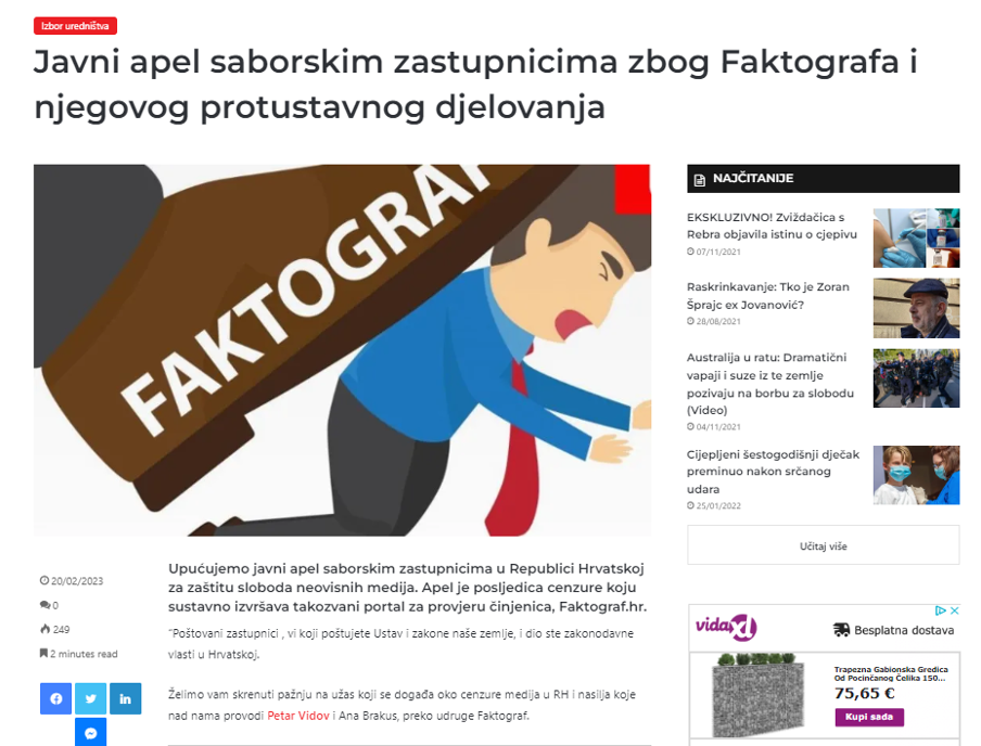 Case study  Faktograf.hr: When disinformation campaigns fuel hate and  harassment 
