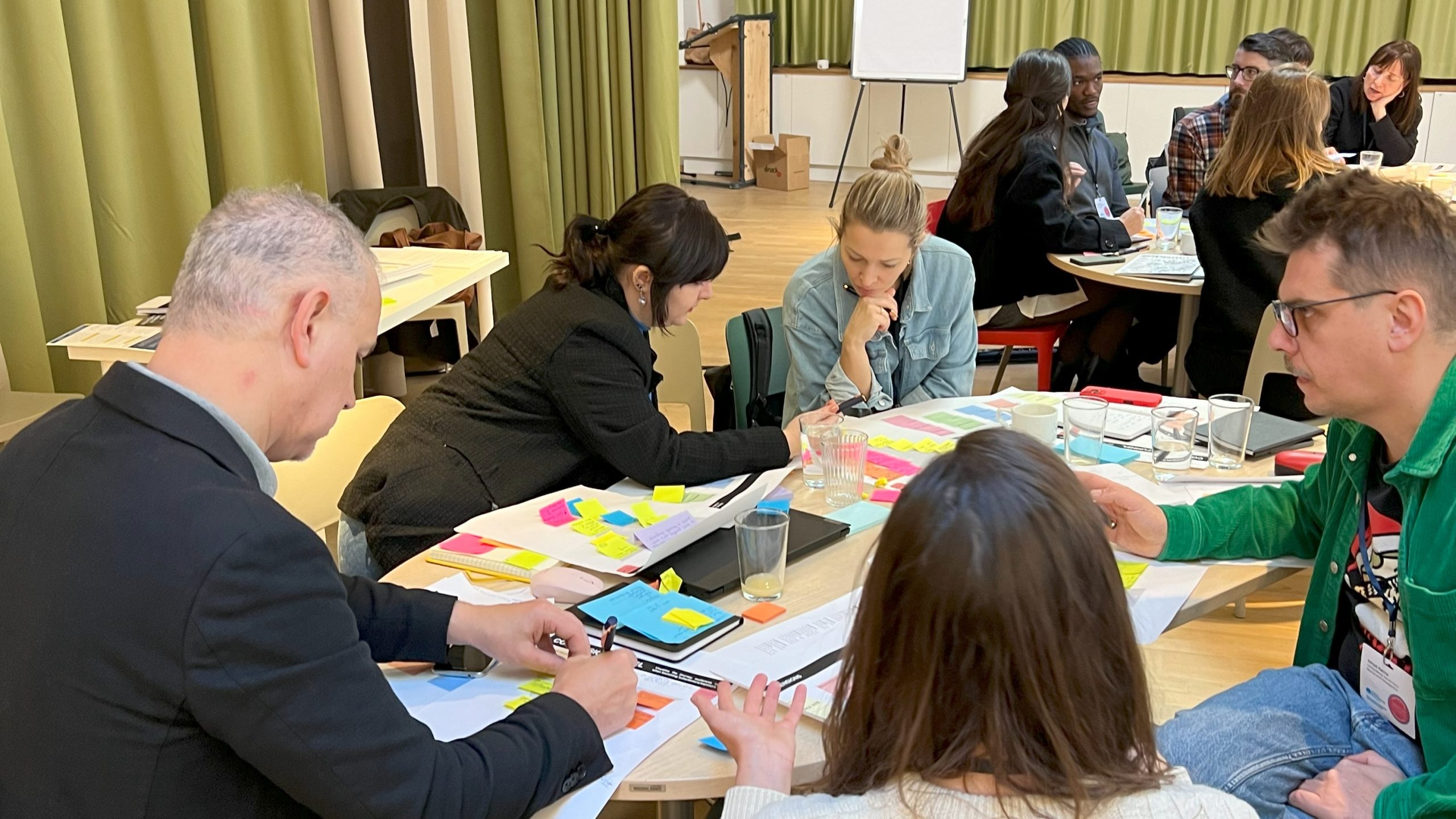 Tomasz working on the funnel at the Transition Accelerator Bootcamp