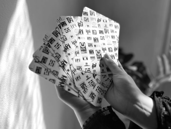 IPI 75th anniversary postcard featuring IPI logos and IPI World Congress logos throughout 75 years